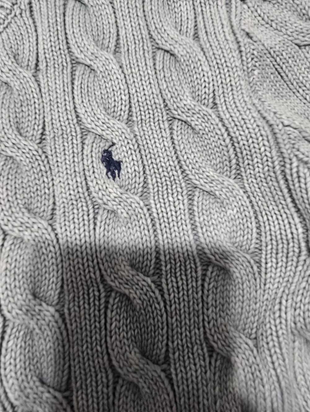 Polo Ralph Lauren Cable-Knit Cotton Crewneck Cardigan M - Picture 5 of 14